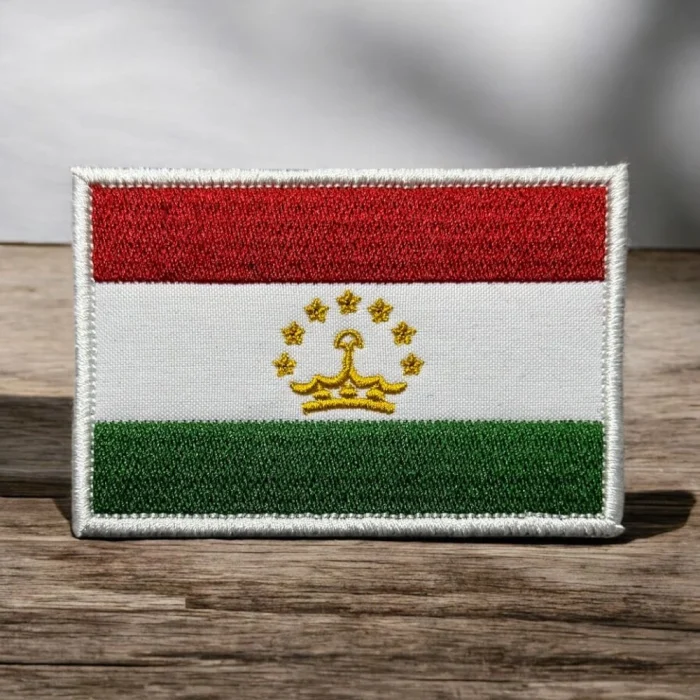 tajikistan flag embroidery patch