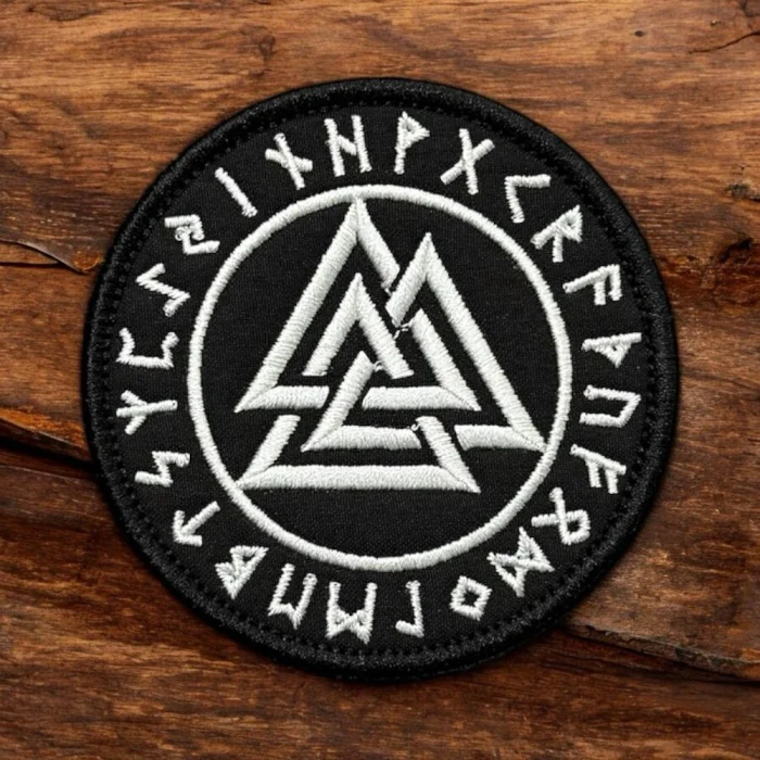 viking symbol valhalla patch embroidery