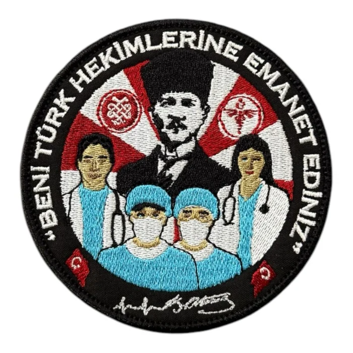 14 mart tip bayrami ozel hatira nakis patch pec