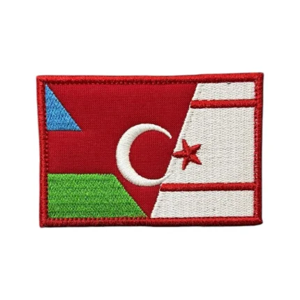 azerbaycan turkiye kibris bayragi nakis patch pec