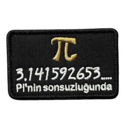 pi number symbol embroidery patch