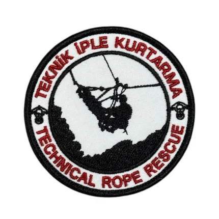 technical rope rescue embroidery patch
