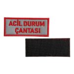 reflective acil durum cantasi written patch velcro