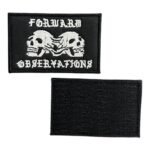 skull forward observations embroidery patch velcro