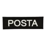 Black Posta Embroidered Patch