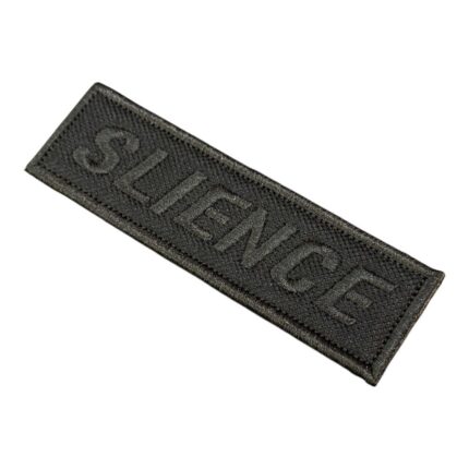 siyah zemin slience yazili nakis patch pec arma