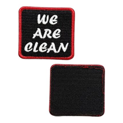 black ground we are clean embroidery patch velcro