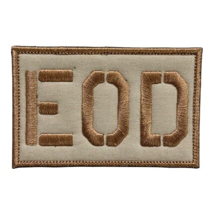 beige ground eod embroidery patch