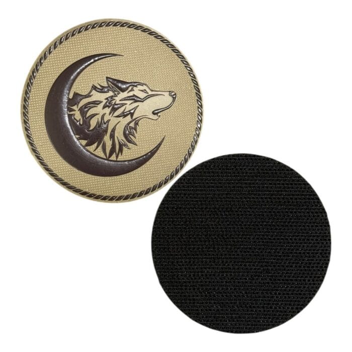 bej zemin hilal kurt tasarimli patch pec cirtli