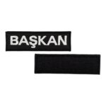 black ground baskan written patch velcro