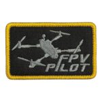 black ground fpv pilot drone patch