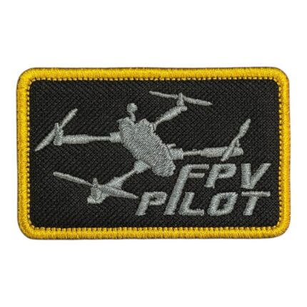 black ground fpv pilot drone patch