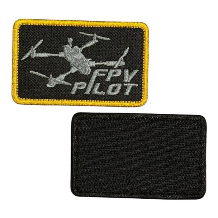 siyah zemin fpv pilot drone patch pec cirtli