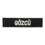 black ground gozcu written patch