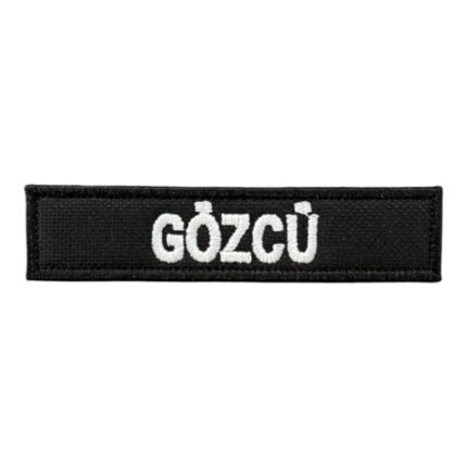 black ground gozcu written patch