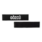 black ground gozcu written patch velcro