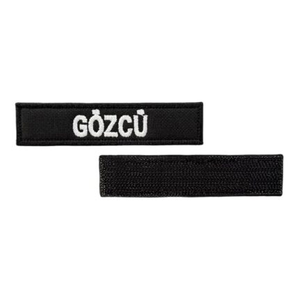 black ground gozcu written patch velcro
