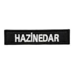 black ground hazinedar written patch