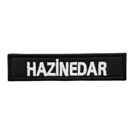 black ground hazinedar written patch