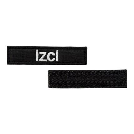 black ground izci written patch velcro