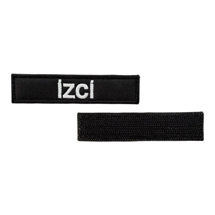 black ground izci written patch velcro