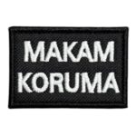 black ground makam koruma patch 6x4 cm