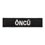 black ground oncu written patch