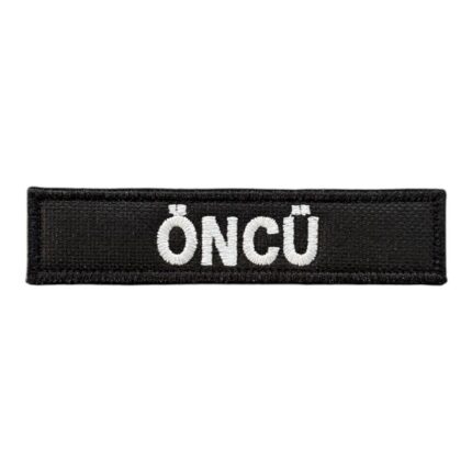 black ground oncu written patch