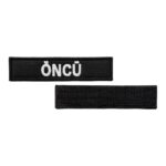 black ground oncu written patch velcro