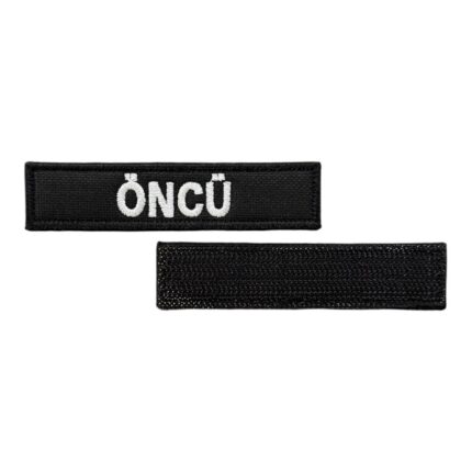 black ground oncu written patch velcro