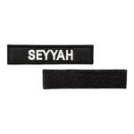 black ground seyyah written patch velcro