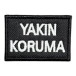 black ground yakin koruma patch 6x4 cm
