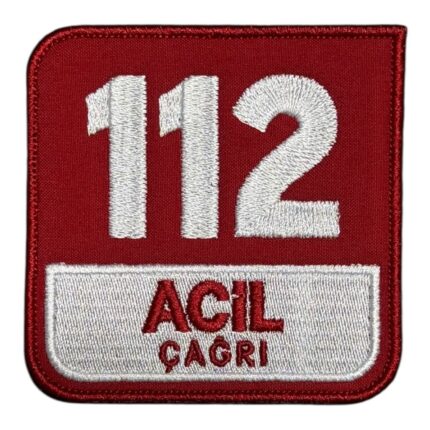 112 acil cagri embroidery patch