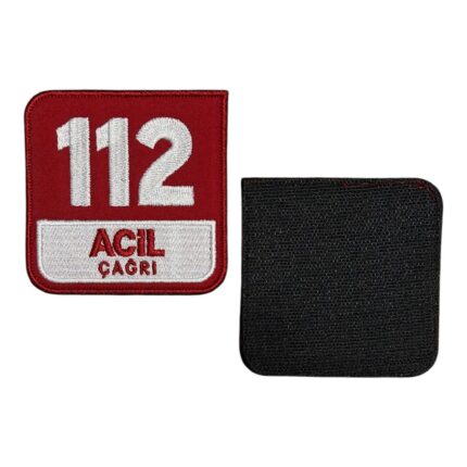 112 acil cagri embroidery patch velcro
