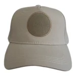 Beige Tactical Hat Front Round Velcro Patch Panel