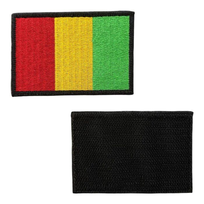 guinea flag embroidery patch velcro