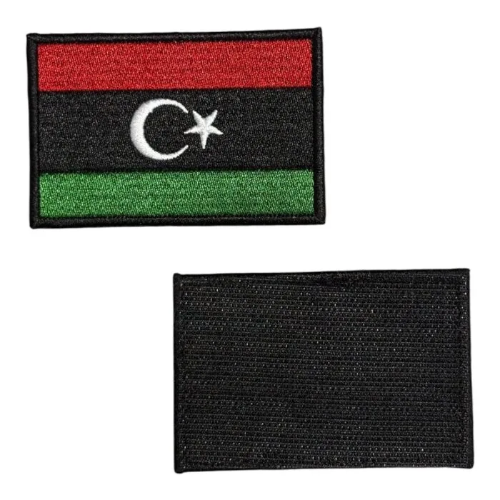 libya flag embroidery patch velcro