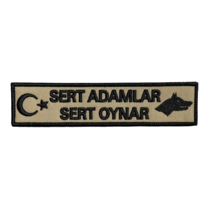 sert adamlar sert oynar written embroidery patch