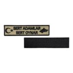 sert adamlar sert oynar written embroidery patch velcro
