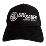 sig sauer never settle yazili siyah sapka