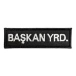 siyah zemin baskan yrd yazili nakis patch