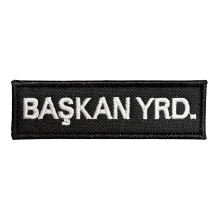 black ground baskan yrd embroidery patch