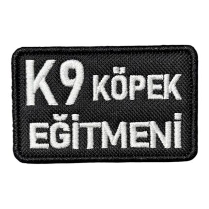 black ground k9 dog trainer patch