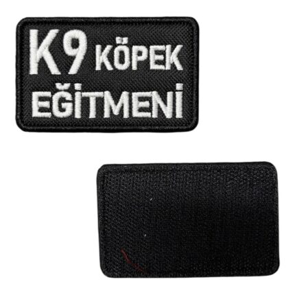 black ground k9 dog trainer patch velcro