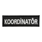siyah zemin koordinator yazili nakis patch