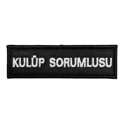 black ground kulup sorumlusu embroidery patch