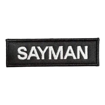 black ground sayman embroidery patch