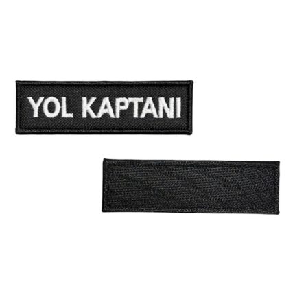 black ground yol kaptani embroidery patch velcro