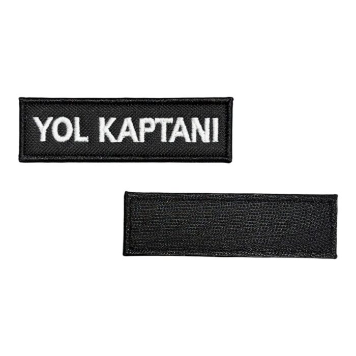 black ground yol kaptani embroidery patch velcro