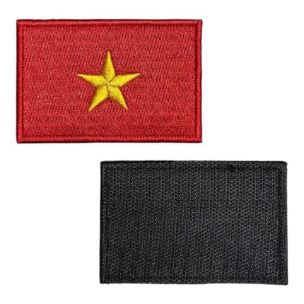 vietnam flag embroidery patch velcro